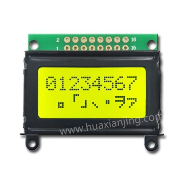 8x2 Monochrome Character LCD Module - 0802C