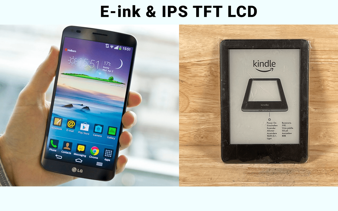 E-ink & IPS TFT LCD