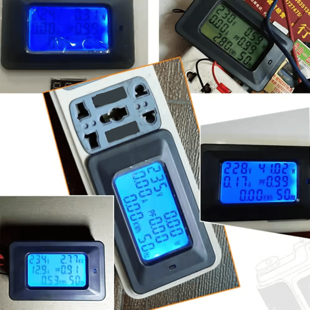 Various voltage meters with LCD