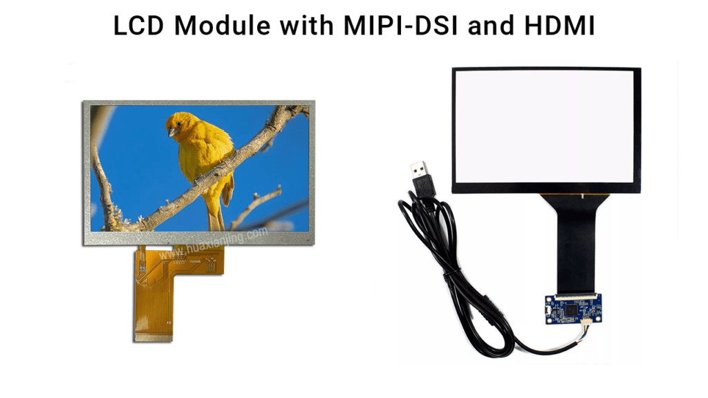 LCD module with MIPI-DSI and HDMI