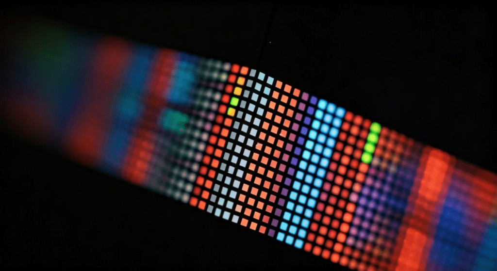 LCD panel RGB color close-up