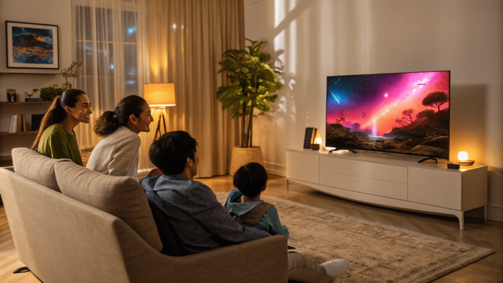 people watching oled tv