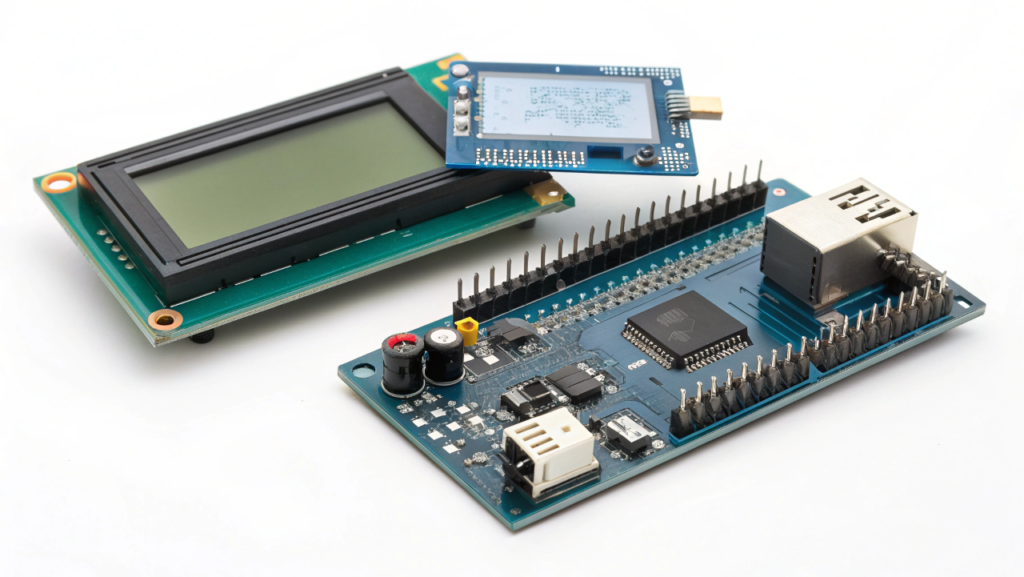 arduino board and lcd module