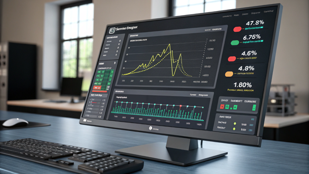 Software measuring brightness changes under dynamic contrast in the monitor