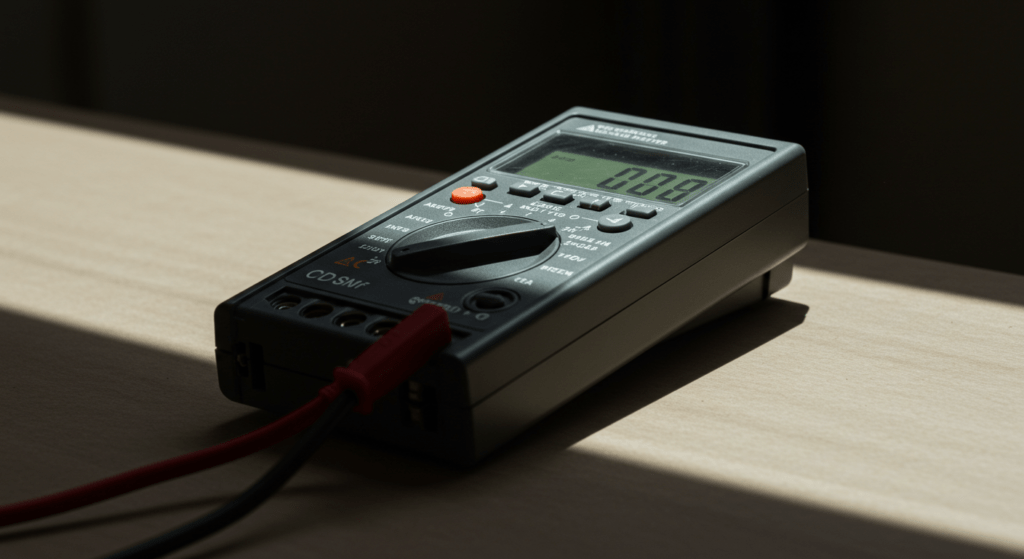 reflective lcd application on electrinoc voltage meter under the sunlight