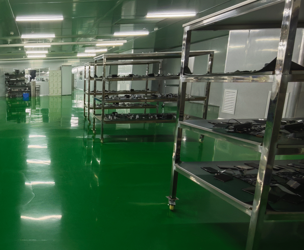 LCD module testing in the factory