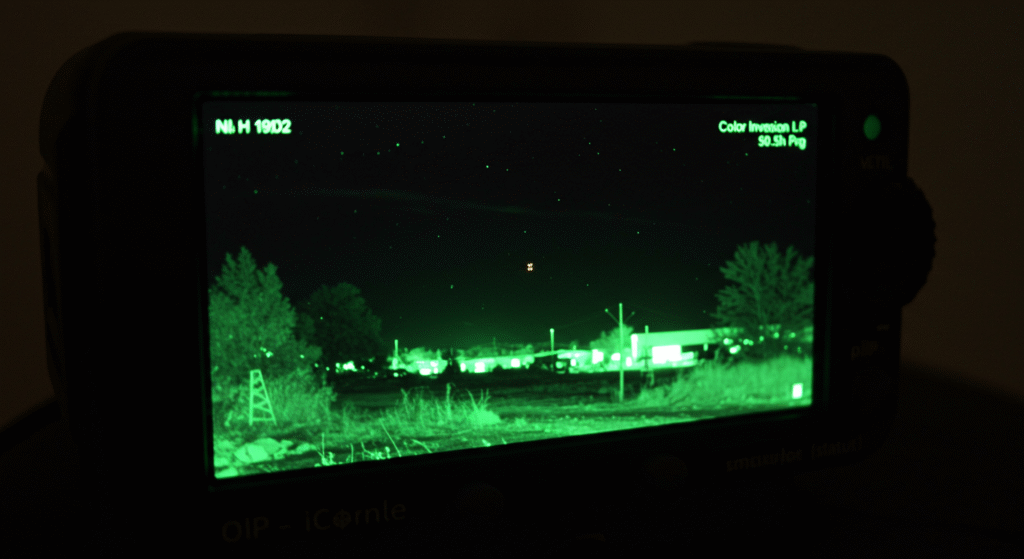 Night-vision LCD display using color inversion