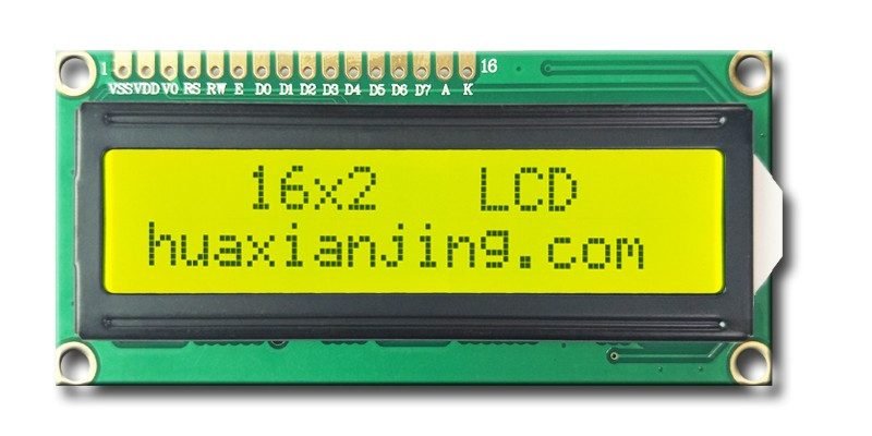 16x2 Monochrome Character LCD Module - 1602A