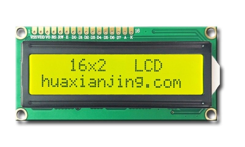 16x2 Monochrome Character LCD Module - 1602A