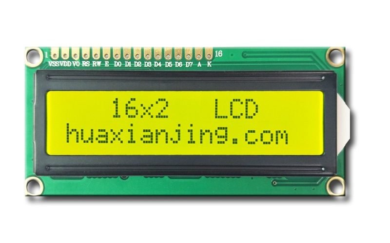 16x2 Monochrome Character LCD Module - 1602A