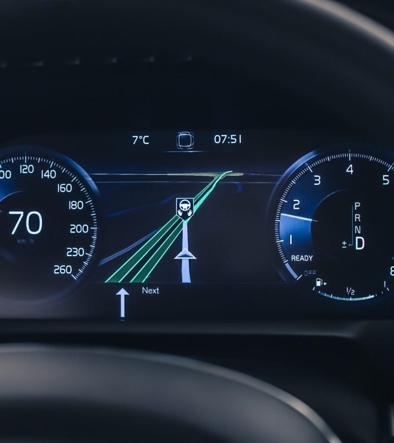 application on automotive dashboard