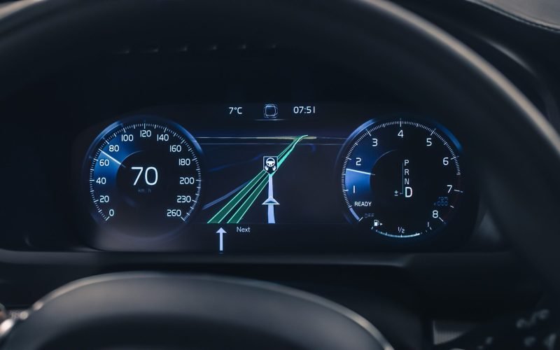 application on automotive dashboard