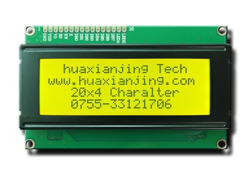 20x4 Monochrome Character LCD Module - 2004A-8